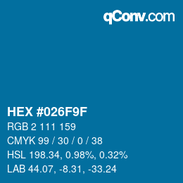 Color code: HEX #026F9F | qconv.com