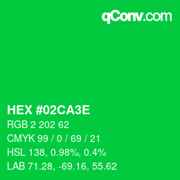 Color code: HEX #02CA3E | qconv.com