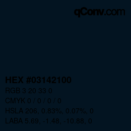 Color code: HEX #03142100 | qconv.com