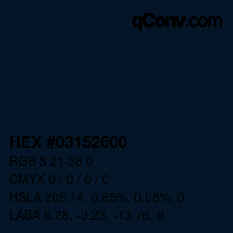 Color code: HEX #03152600 | qconv.com