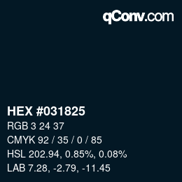 カラーコード: HEX #031825 | qconv.com