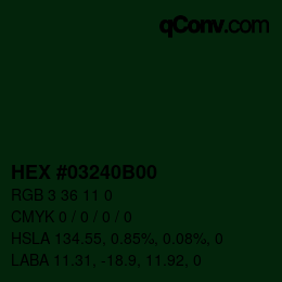 Color code: HEX #03240B00 | qconv.com