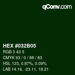 Color code: HEX #032B05 | qconv.com