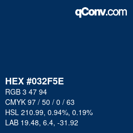 Color code: HEX #032F5E | qconv.com