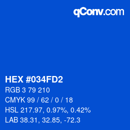 Color code: HEX #034FD2 | qconv.com