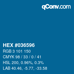 Color code: HEX #036596 | qconv.com