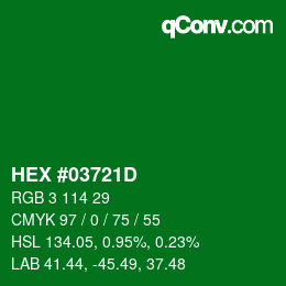 Color code: HEX #03721D | qconv.com