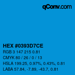 Color code: HEX #0393D7CE | qconv.com