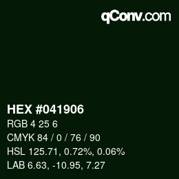 Color code: HEX #041906 | qconv.com