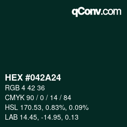 Color code: HEX #042A24 | qconv.com