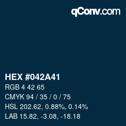 Color code: HEX #042A41 | qconv.com