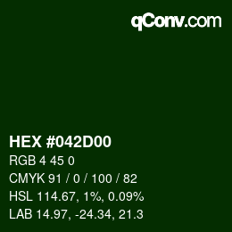 Color code: HEX #042D00 | qconv.com