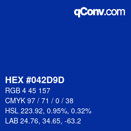 Color code: HEX #042D9D | qconv.com