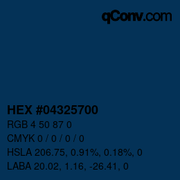 Farbcode: HEX #04325700 | qconv.com