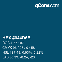 Color code: HEX #044D6B | qconv.com