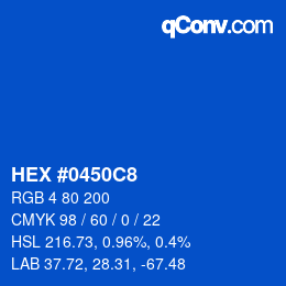 Color code: HEX #0450C8 | qconv.com