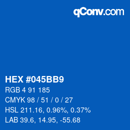 Color code: HEX #045BB9 | qconv.com