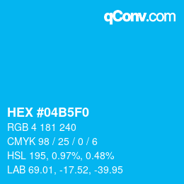 Color code: HEX #04B5F0 | qconv.com