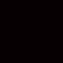 Color code: HEX #05000200 | qconv.com
