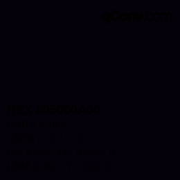 Código de color: HEX #05000A00 | qconv.com