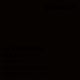 Color code: HEX #05020000 | qconv.com