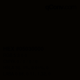 Color code: HEX #05030000 | qconv.com