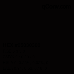 Color code: HEX #05030300 | qconv.com