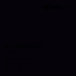 Color code: HEX #05030900 | qconv.com