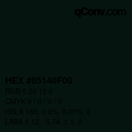 Color code: HEX #05140F00 | qconv.com