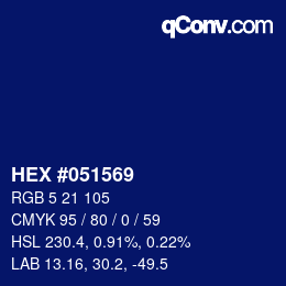 カラーコード: HEX #051569 | qconv.com