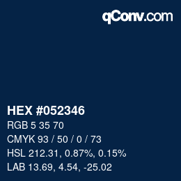 カラーコード: HEX #052346 | qconv.com