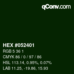 Color code: HEX #052401 | qconv.com