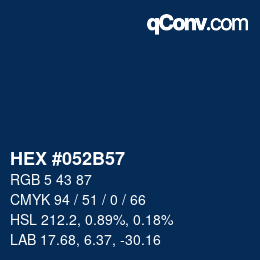 Color code: HEX #052B57 | qconv.com