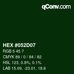 カラーコード: HEX #052D07 | qconv.com