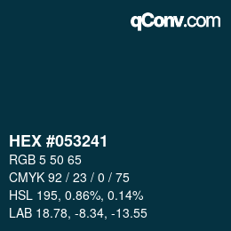 Color code: HEX #053241 | qconv.com