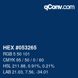 カラーコード: HEX #053265 | qconv.com