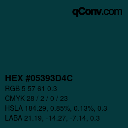 Código de color: HEX #05393D4C | qconv.com