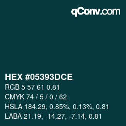 カラーコード: HEX #05393DCE | qconv.com