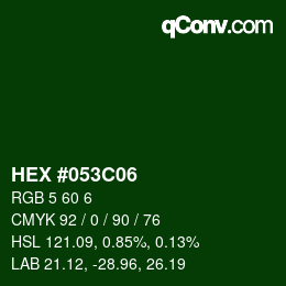 Color code: HEX #053C06 | qconv.com