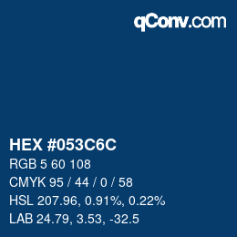 Color code: HEX #053C6C | qconv.com