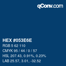 Color code: HEX #053E6E | qconv.com