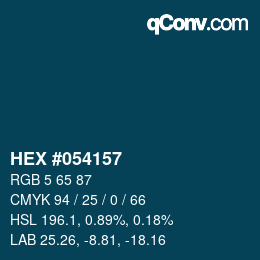 Color code: HEX #054157 | qconv.com