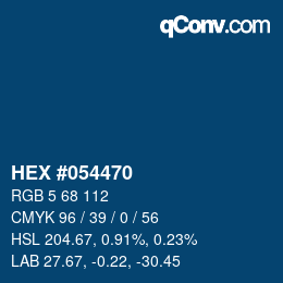 Color code: HEX #054470 | qconv.com