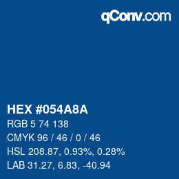 Color code: HEX #054A8A | qconv.com