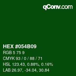 Color code: HEX #054B09 | qconv.com