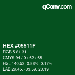 Color code: HEX #05511F | qconv.com