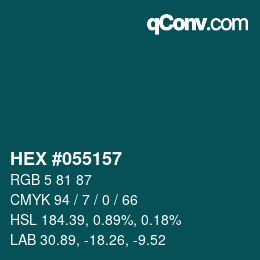 Color code: HEX #055157 | qconv.com