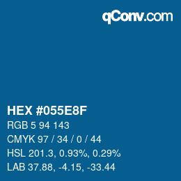 Color code: HEX #055E8F | qconv.com