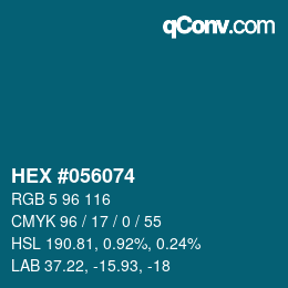 Color code: HEX #056074 | qconv.com