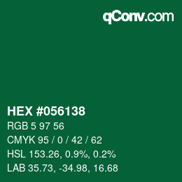 Color code: HEX #056138 | qconv.com